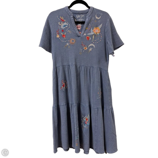Dress Casual Midi By Cma In Blue, Size: S