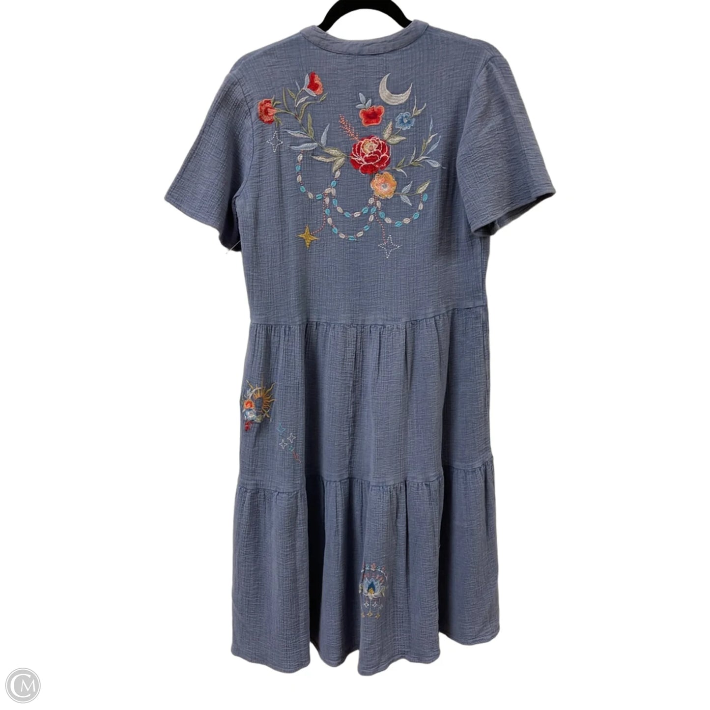 Dress Casual Midi By Cma In Blue, Size: S