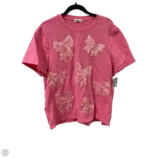 Top Short Sleeve By Clothes Mentor In Plaid Pattern, Size: M