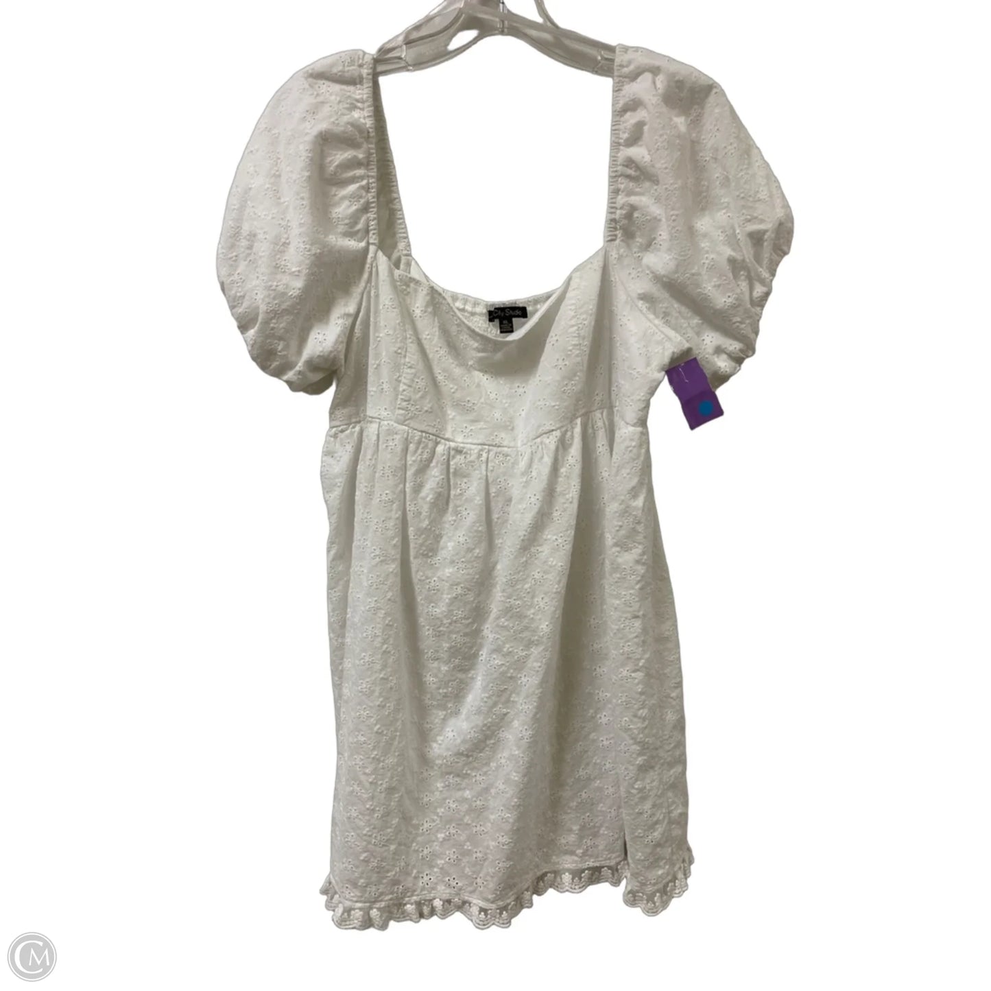 Dress Casual Short By City Studio In White, Size: Xl