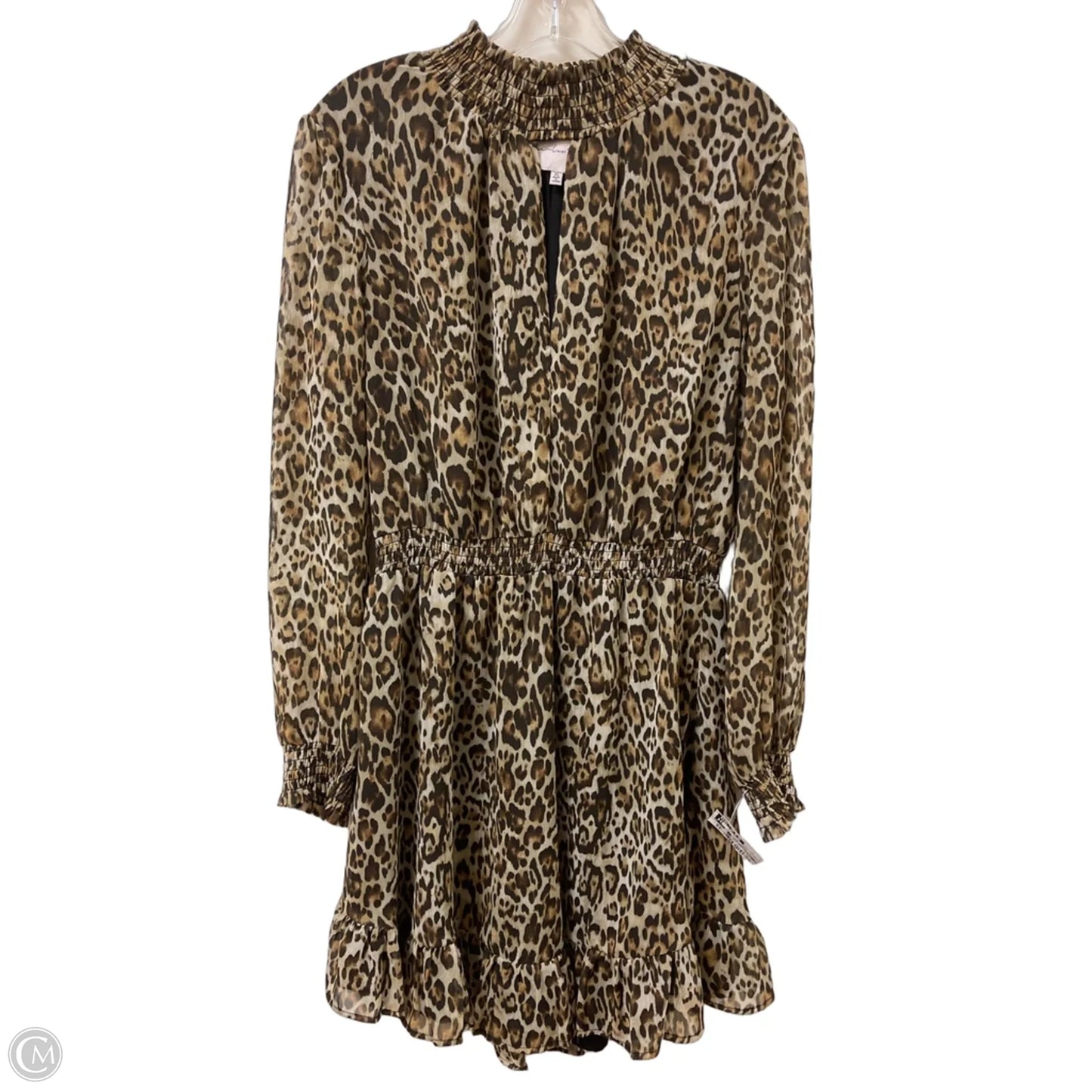 Dress Casual Midi By Clothes Mentor In Leopard Print, Size: Xl