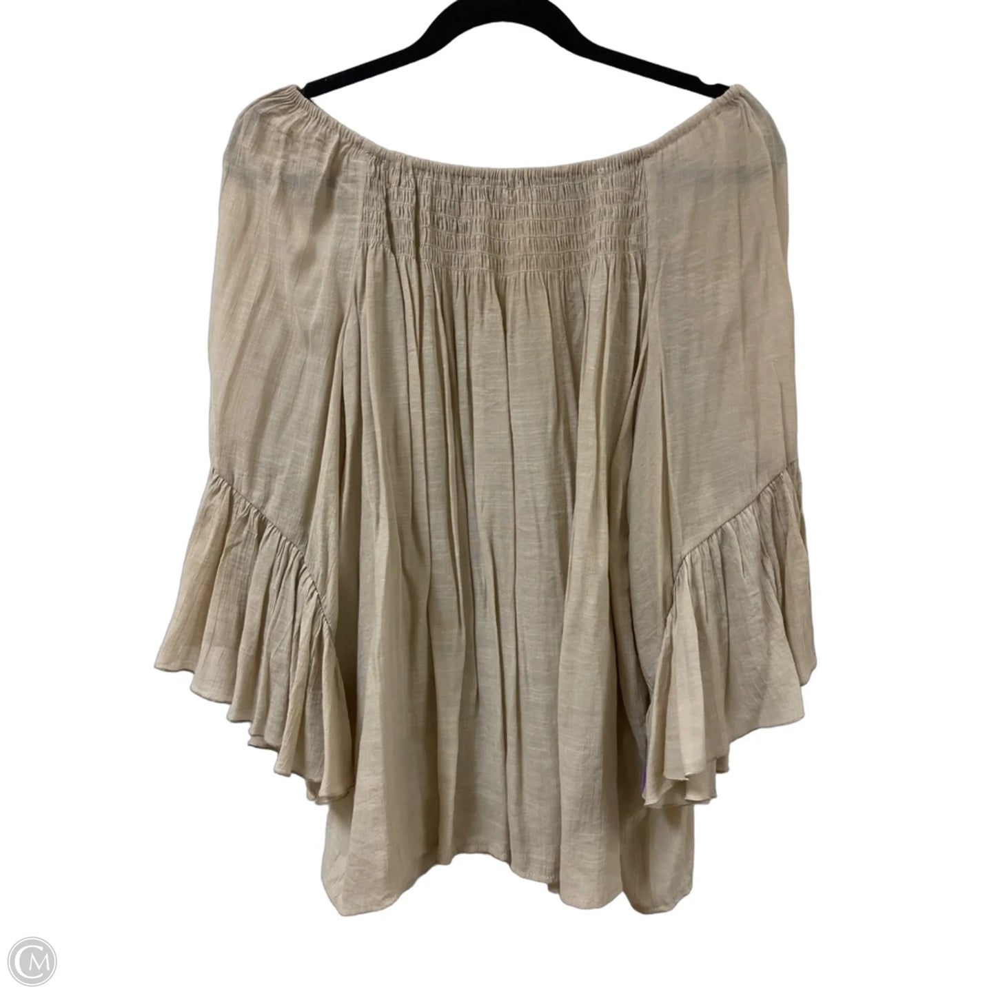 Top Long Sleeve By Chicos In Tan, Size: Xl