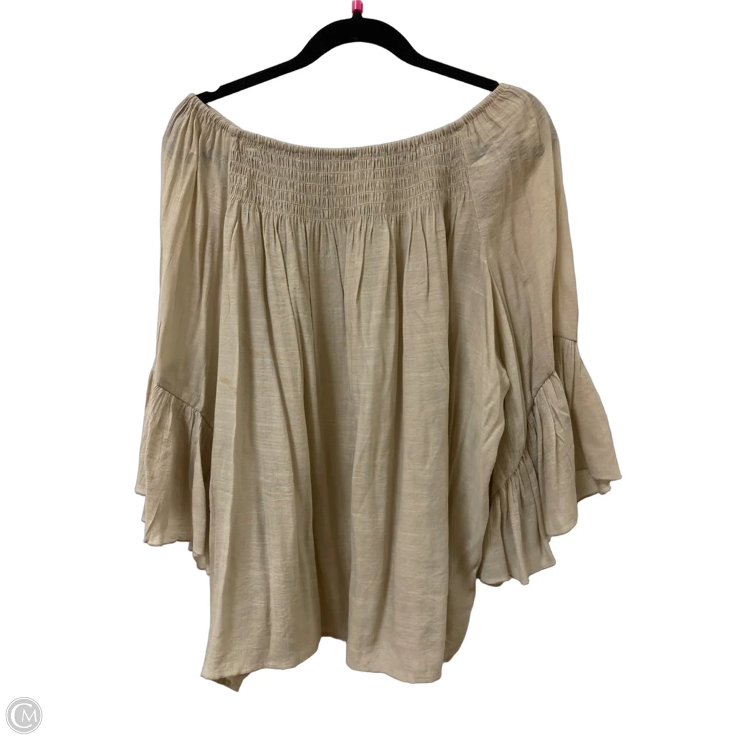 Top Long Sleeve By Chicos In Tan, Size: Xl