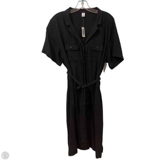 Dress Casual Midi By Old Navy In Black, Size: 1x