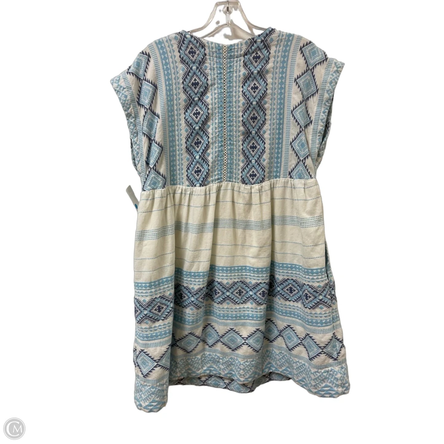 Dress Casual Short By Anthropologie In Blue & White, Size: M