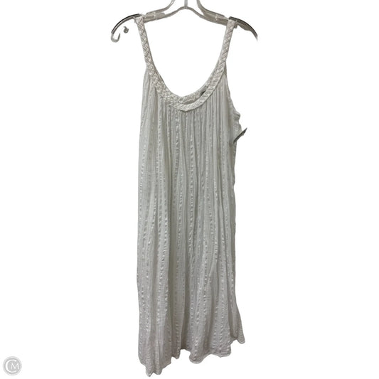 Dress Casual Midi By Clothes Mentor In White, Size: Osfm
