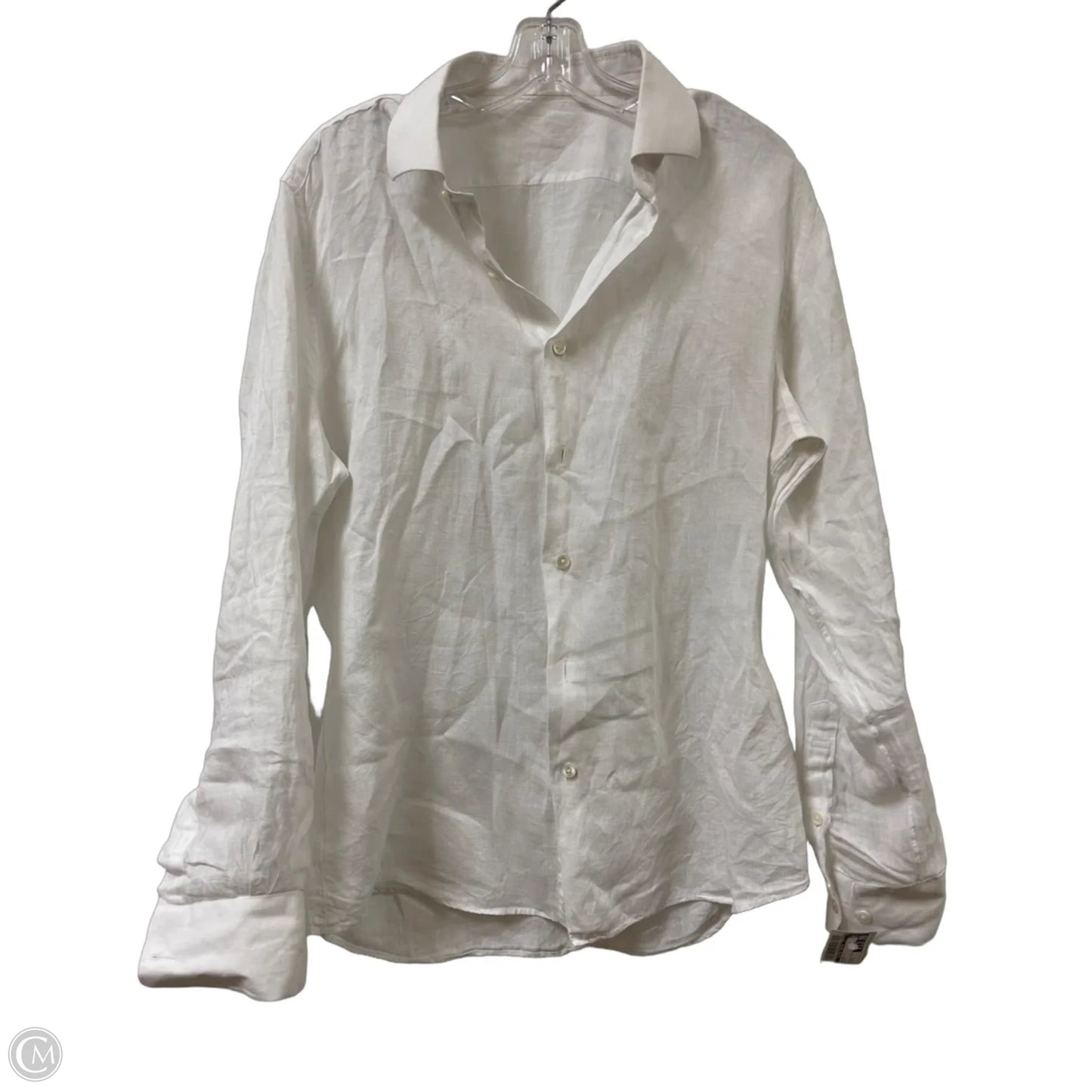 Blouse Long Sleeve By Clothes Mentor In White, Size: S