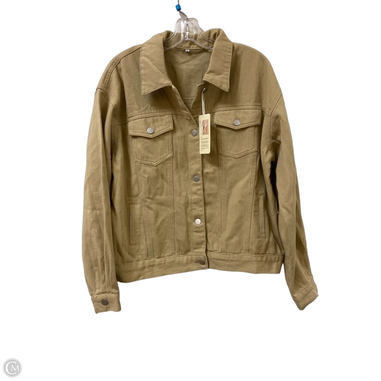 Jacket Denim By Clothes Mentor In Green, Size: L