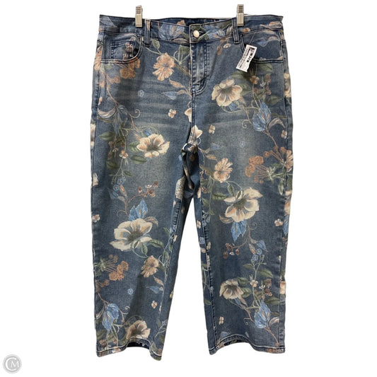 Jeans Flared By Clothes Mentor In Blue Denim, Size: 14