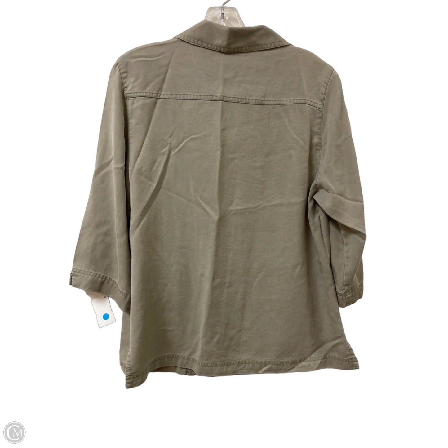Jacket Shirt By French Laundry In Green, Size: M