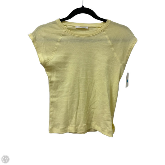 Top Short Sleeve By Zara In Yellow, Size: S