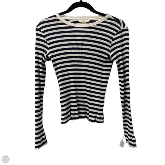 Top Long Sleeve By H&m In Striped Pattern, Size: S