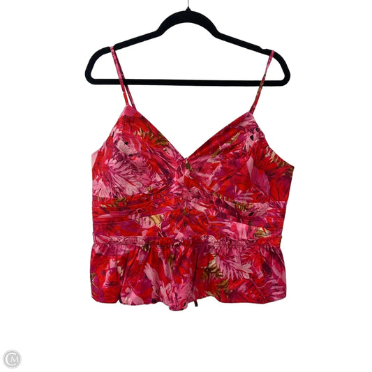 Top Sleeveless By White House Black Market In Floral Print, Size: Xl