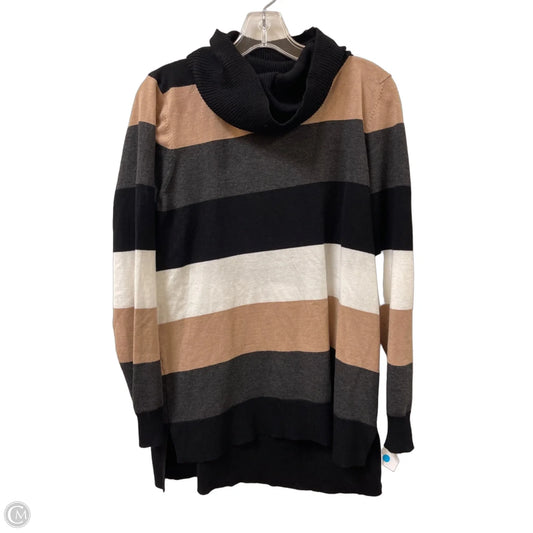 Sweater By Cable And Gauge In Black & Tan, Size: Xl