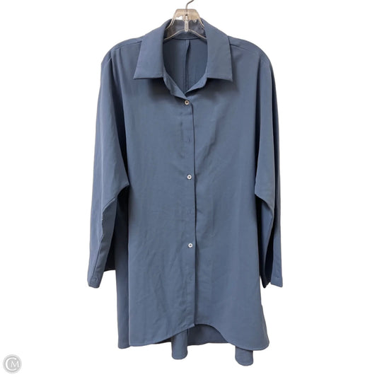 Tunic Long Sleeve By Clothes Mentor In Blue, Size: M