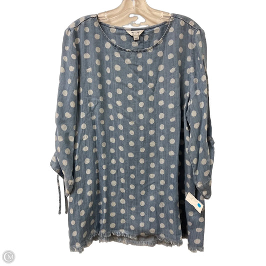Tunic Long Sleeve By Clothes Mentor In Blue, Size: L