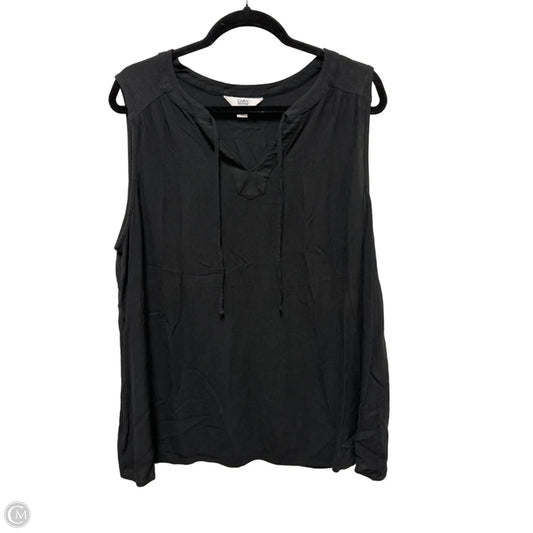 Top Sleeveless By Croft And Barrow In Black, Size: L