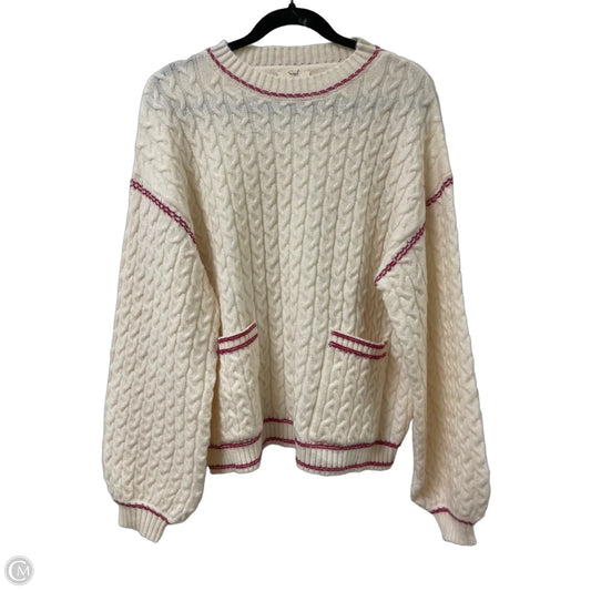 Sweater By Easel In Cream, Size: S