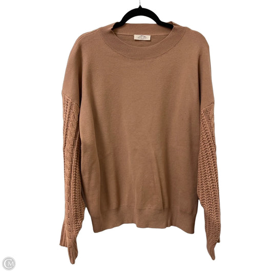Sweater By Clothes Mentor In Brown, Size: L
