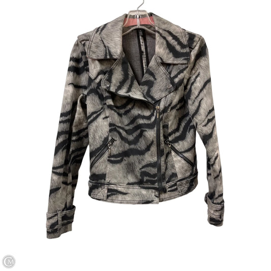 Jacket Moto By White House Black Market In Animal Print, Size: Xs