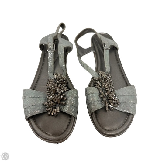 Sandals Flats By Alex Marie In Silver, Size: 9