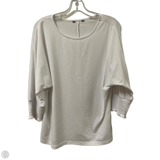 Top Long Sleeve By Clothes Mentor In White, Size: M