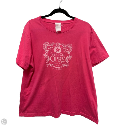 Top Short Sleeve By Clothes Mentor In Pink, Size: 1x