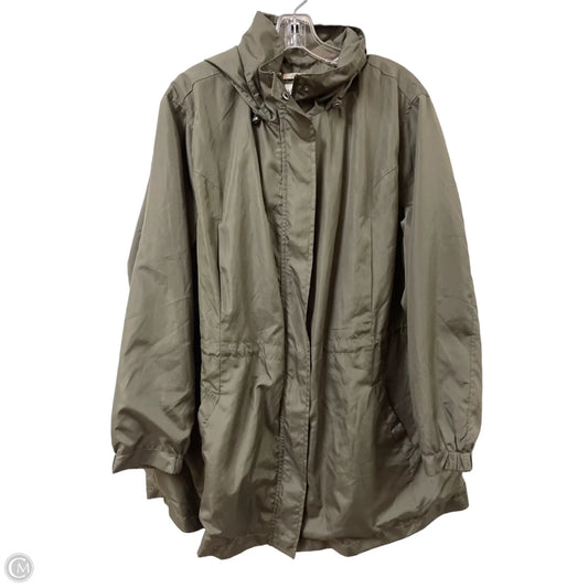 Jacket Windbreaker By Ava & Viv In Green, Size: 2x