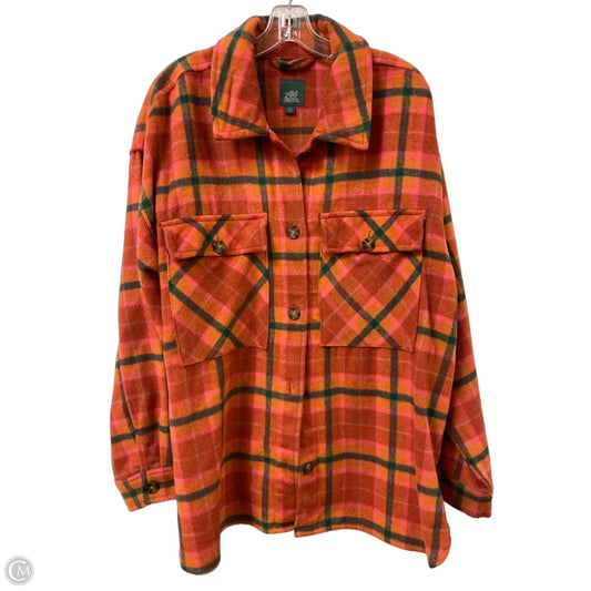 Jacket Shirt By Wild Fable In Orange, Size: Xl