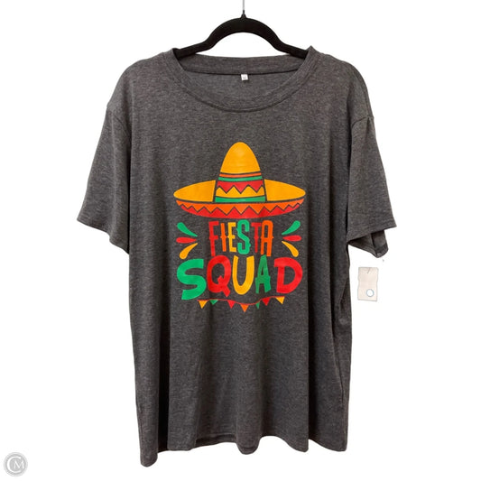 Top Short Sleeve By Clothes Mentor In Grey, Size: Xl