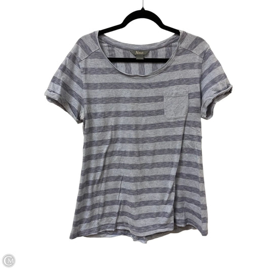 Top Short Sleeve By Natural Reflections In Purple, Size: L