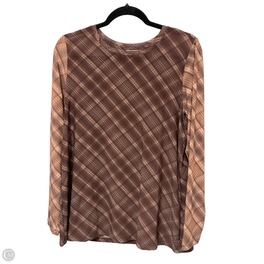 Top Long Sleeve By Clothes Mentor In Brown, Size: M