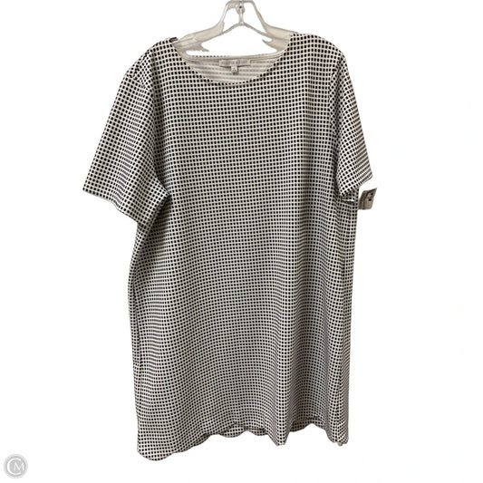Dress Casual Midi By Preston And New York In Black & White, Size: 1x