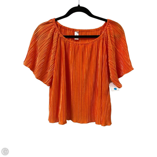 Top Short Sleeve By Just Be In Orange, Size: L
