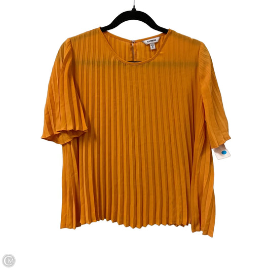 Top Short Sleeve By Express In Orange, Size: Xs