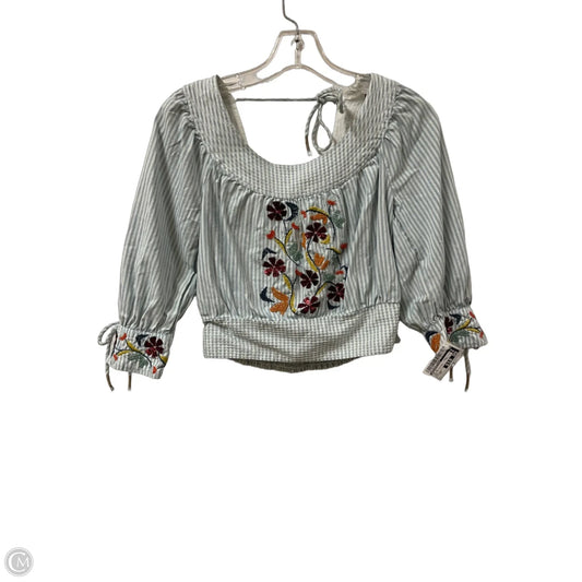 Top Long Sleeve By Anthropologie In Striped Pattern, Size: Xsp