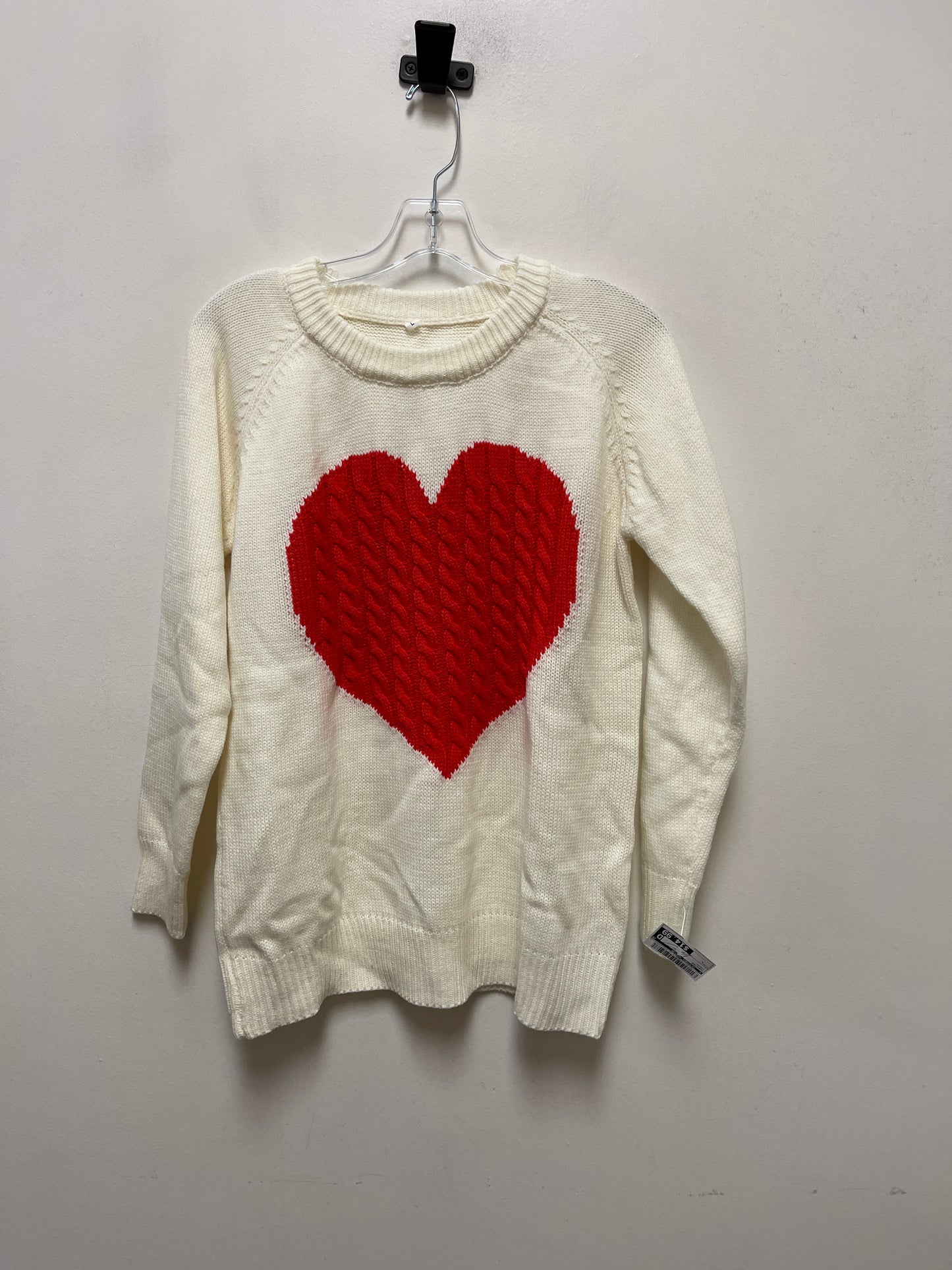 Sweater By Clothes Mentor In Cream, Size: L