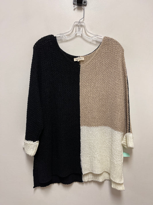 Sweater By Ee Some In Black & Cream, Size: S