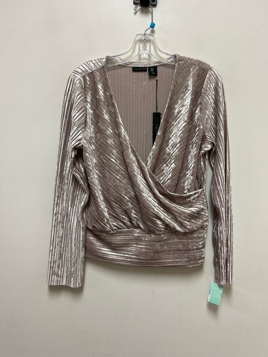 Top Long Sleeve By Tahari By Arthur Levine In Gold, Size: M