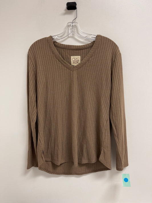 Top Long Sleeve By Clothes Mentor In Brown, Size: S