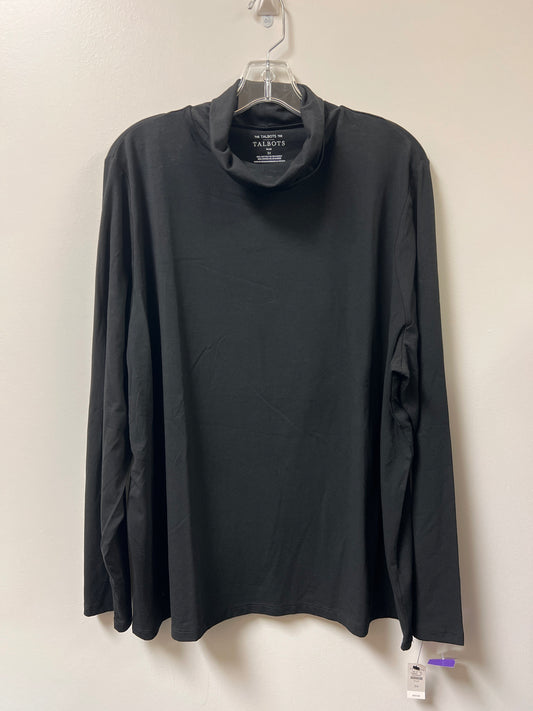 Top Long Sleeve By Talbots In Black, Size: 3x