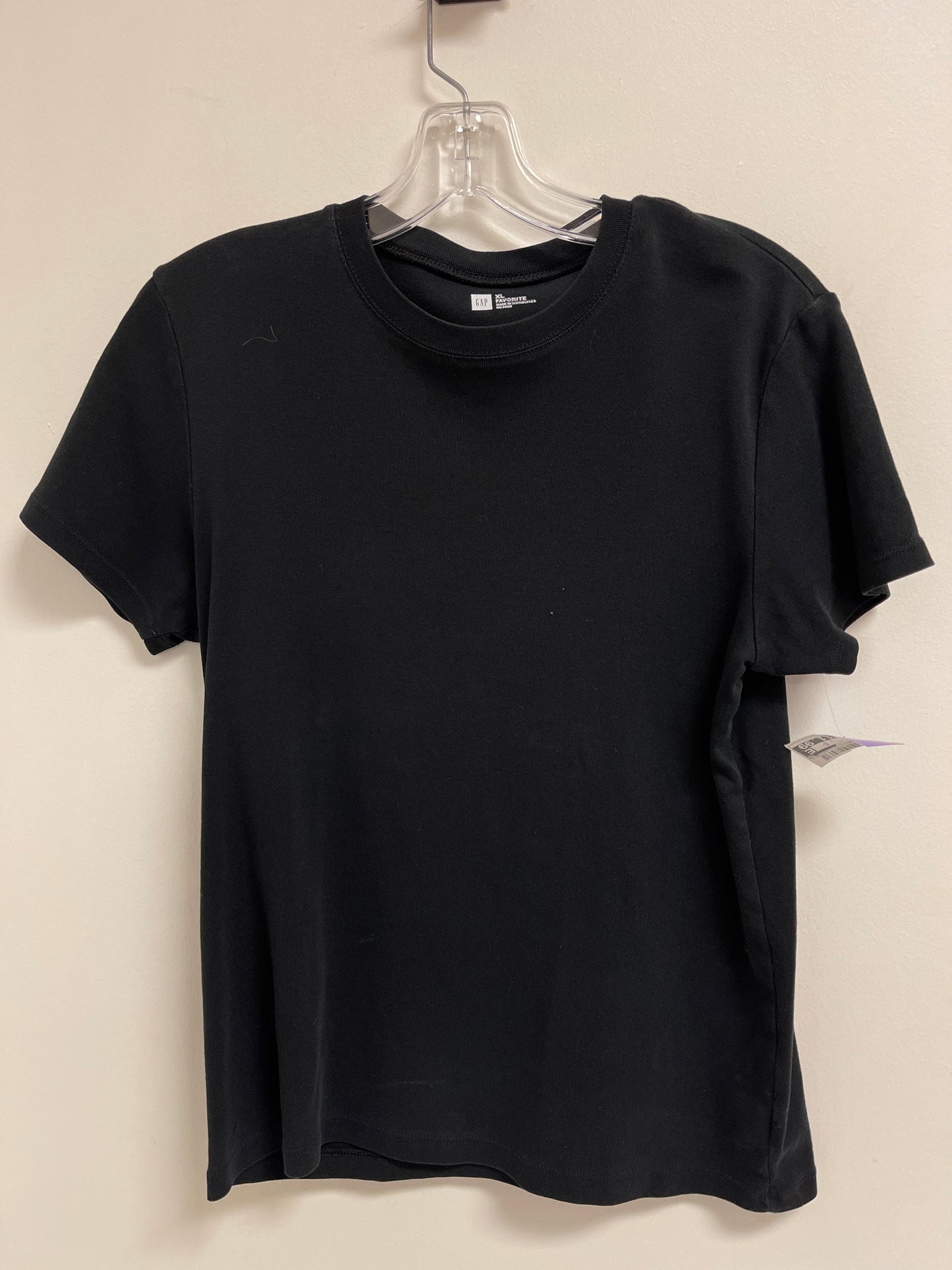 Top Short Sleeve By Gap In Black, Size: Xl