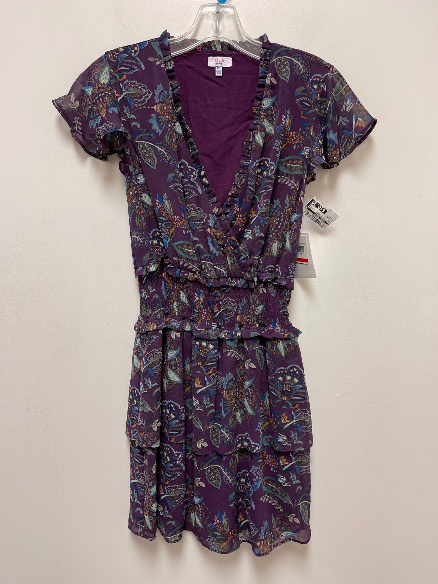 Purple Dress Casual Short Clothes Mentor, Size Xs