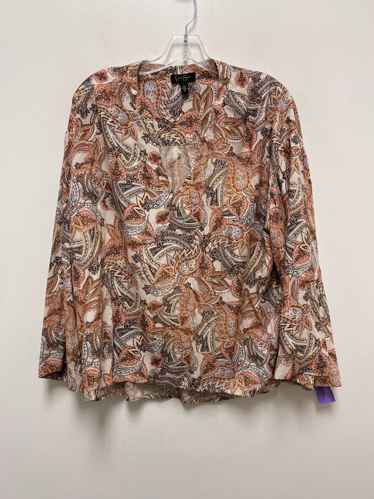 Orange Top Long Sleeve Jessica Simpson, Size L