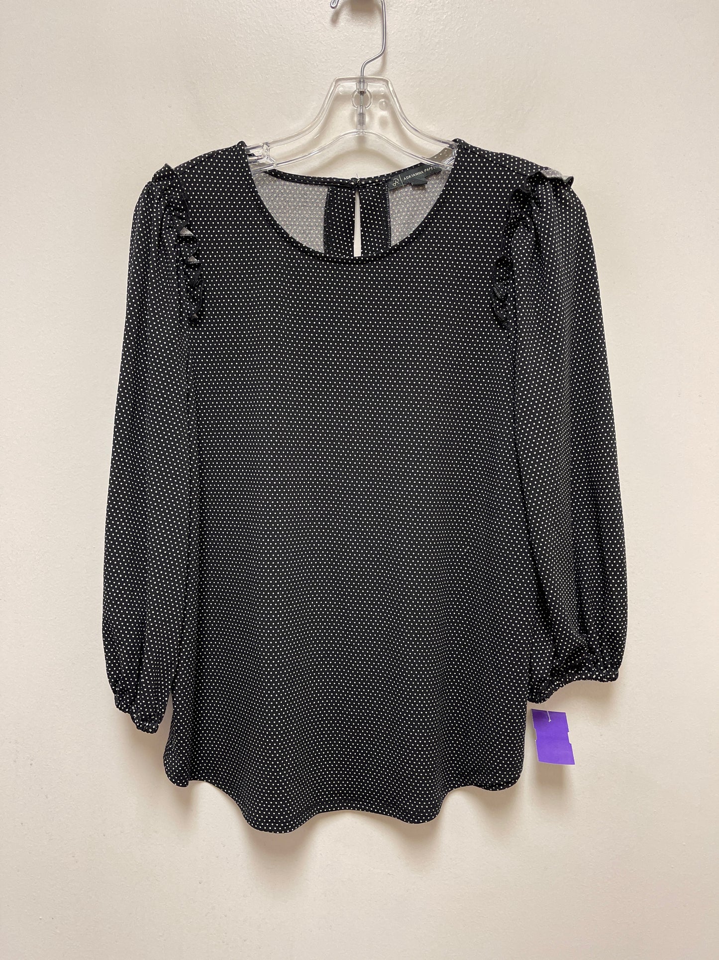 Black Top Long Sleeve Adrianna Papell, Size S