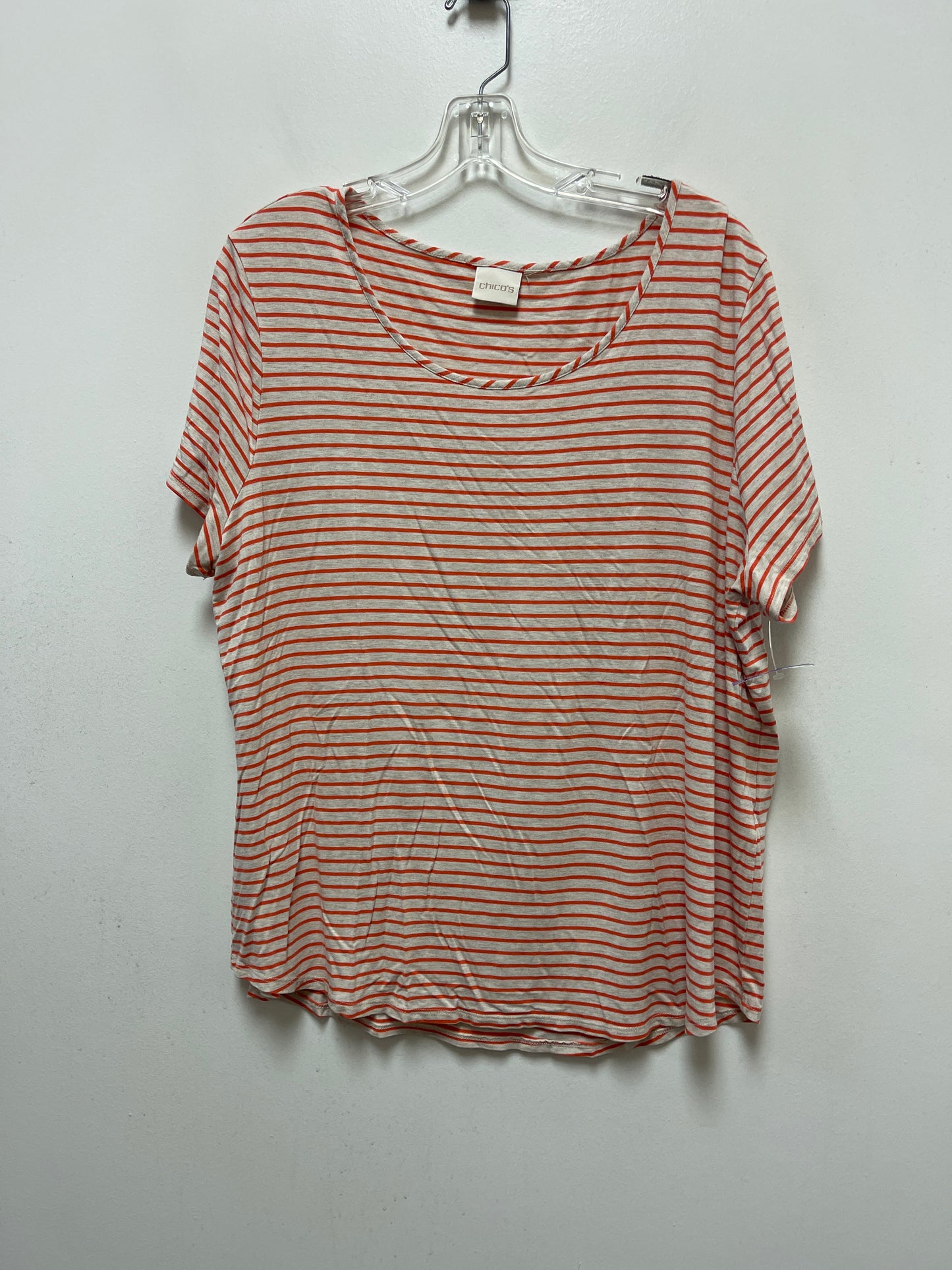 Orange Top Short Sleeve Chicos, Size L