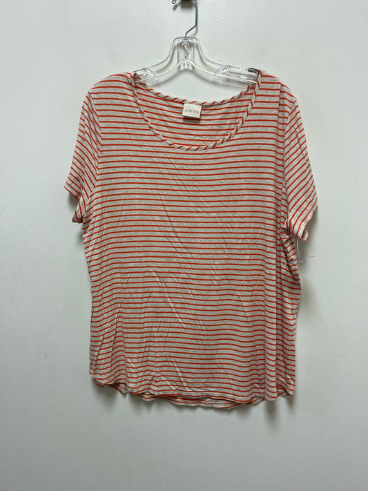 Orange Top Short Sleeve Chicos, Size L