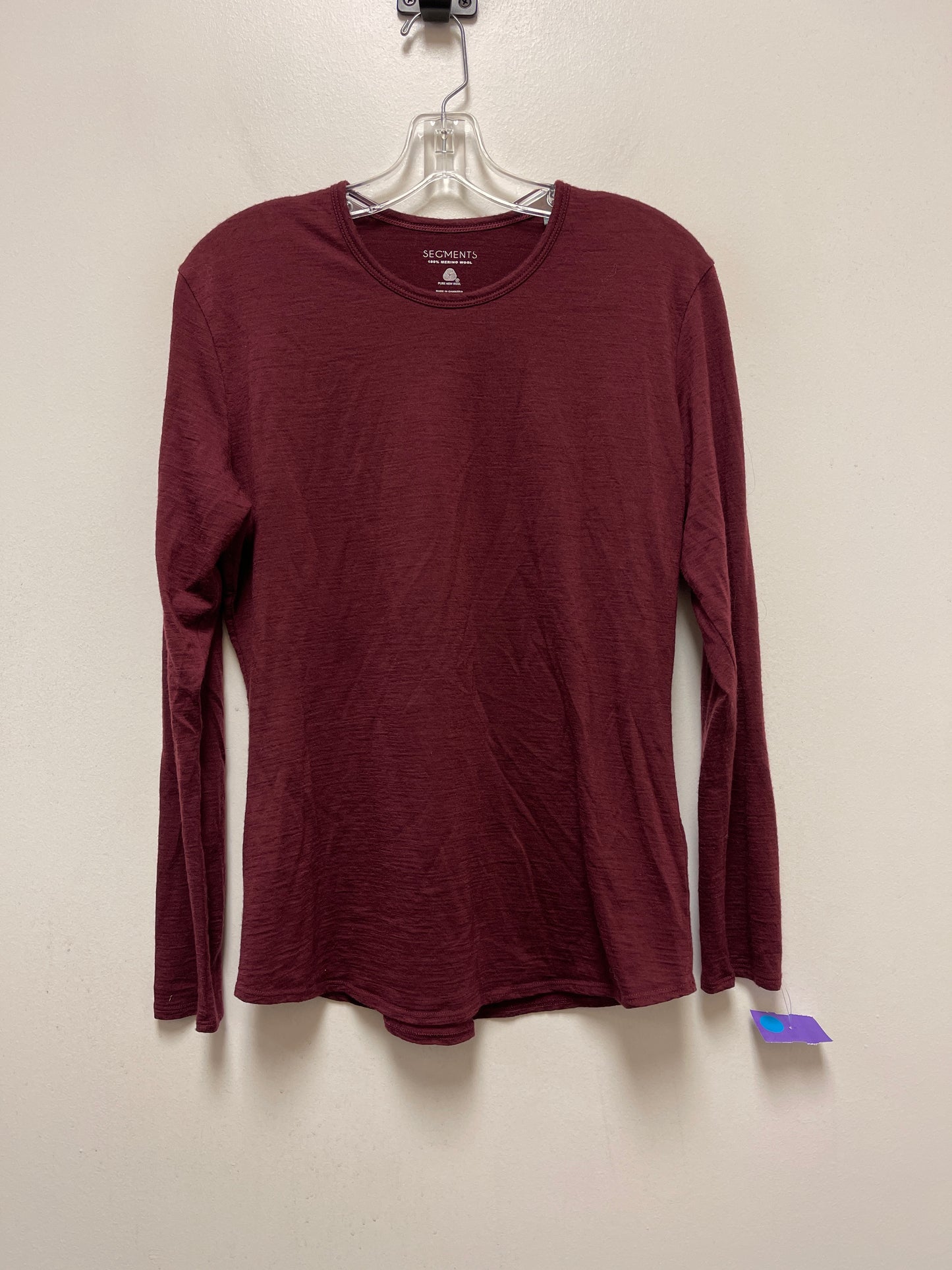 Red Top Long Sleeve Clothes Mentor, Size L