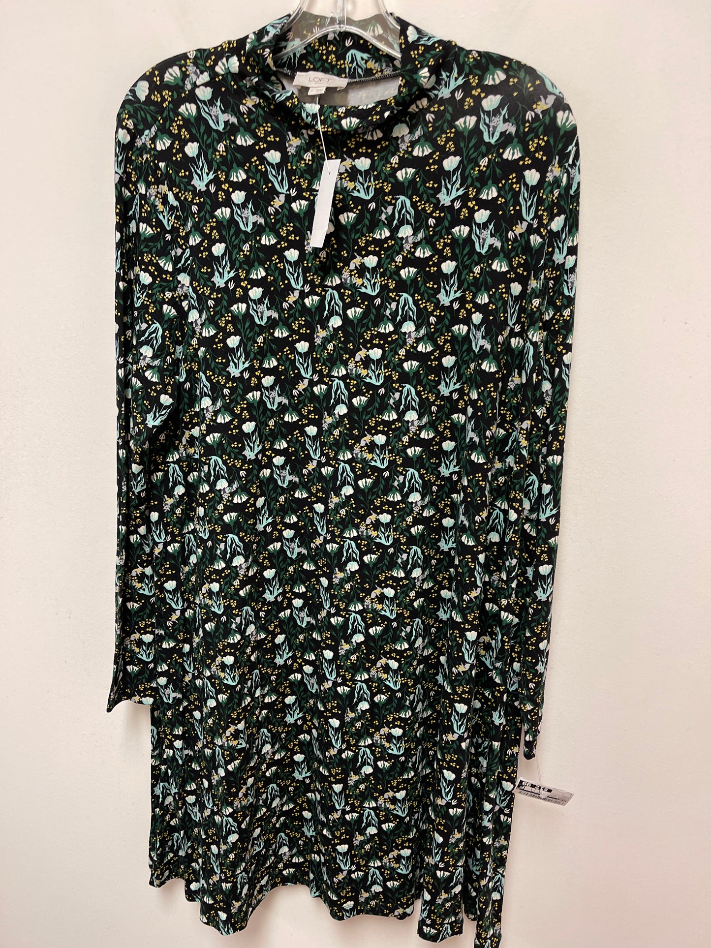 Floral Print Dress Casual Short Loft, Size L