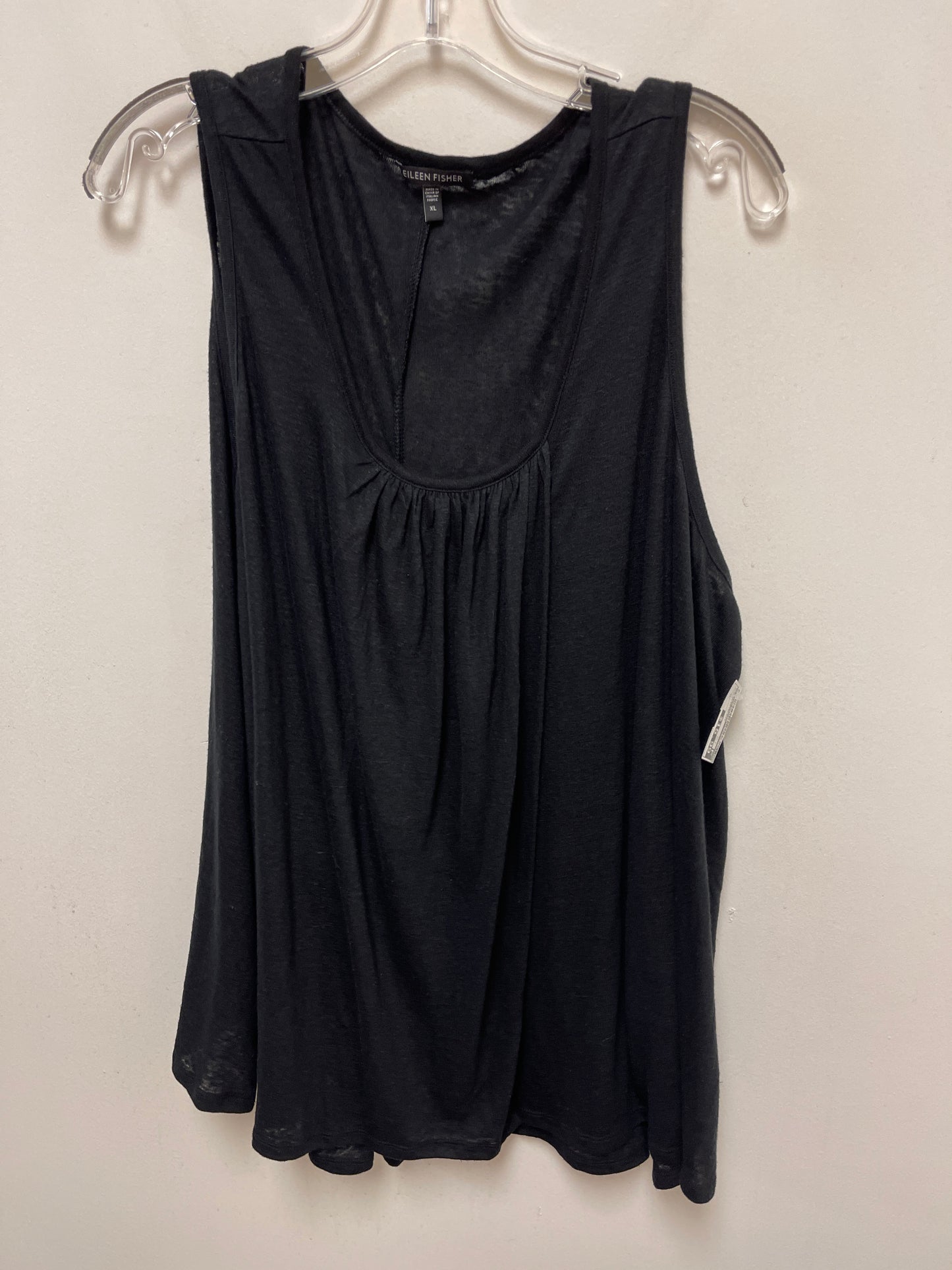 Black Top Sleeveless Eileen Fisher, Size Xl